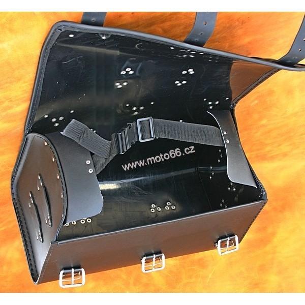 Kožený kufr - válec na chopper 48cm typ 05A