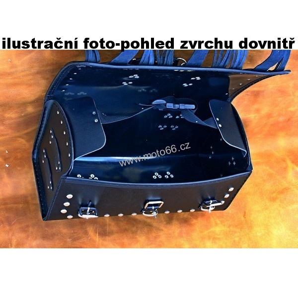 Kožený kufr - válec na chopper 48cm typ 21B