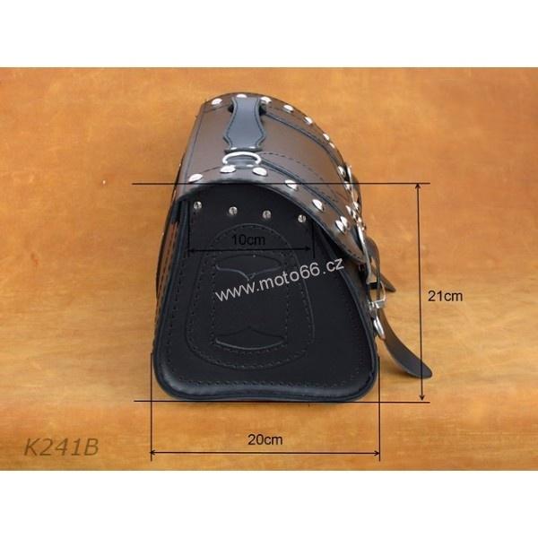 Kožený kufr - válec na chopper 40cm typ 241C
