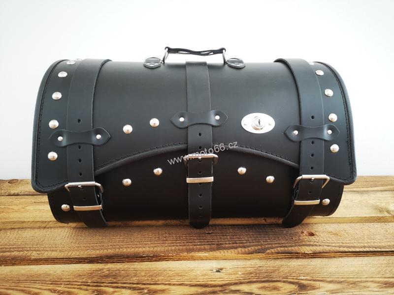 Kožený kufr - válec na chopper 48cm typ 09B