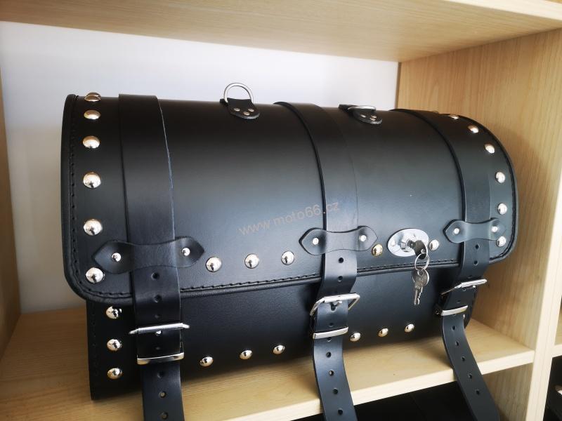 Kožený kufr - válec na chopper 51cm typ 17B