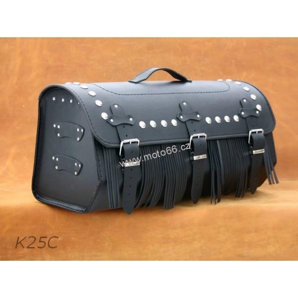 Kožený kufr - válec na chopper 60cm typ 25C