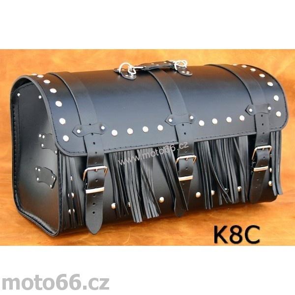 Kožený kufr - válec na chopper 60cm typ 08C