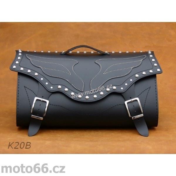 Kožený kufr - válec na chopper 52cm typ 20B RSA