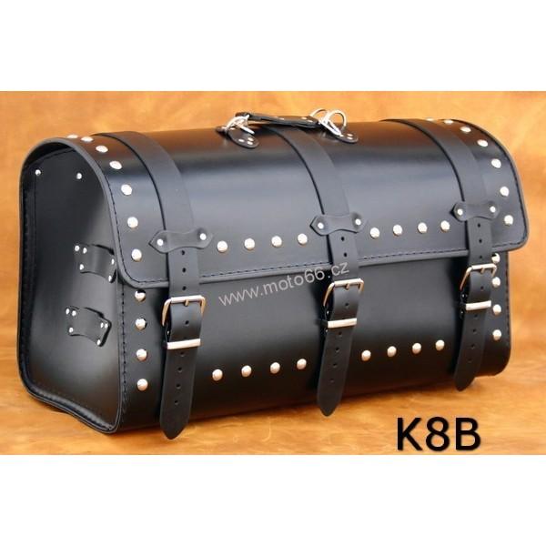 Kožený kufr - válec na chopper 60cm typ 08B