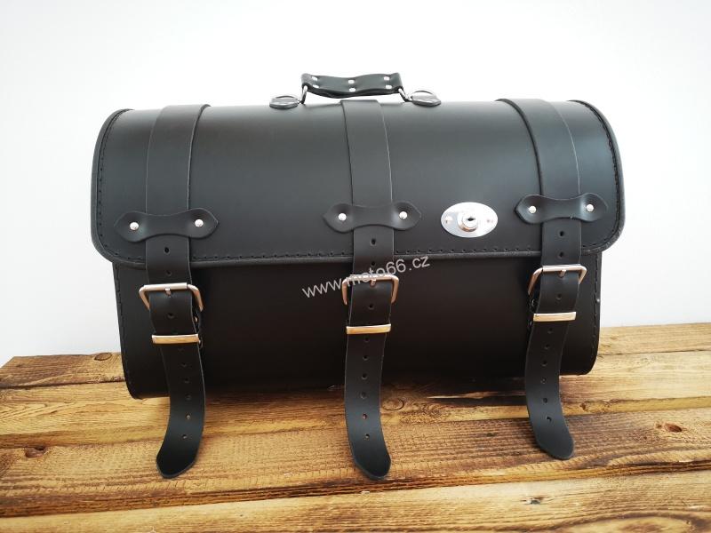 Kožený kufr - válec na chopper 50cm typ 13A