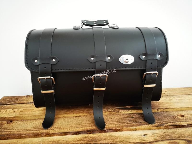 Kožený kufr - válec na chopper 48cm typ 07A
