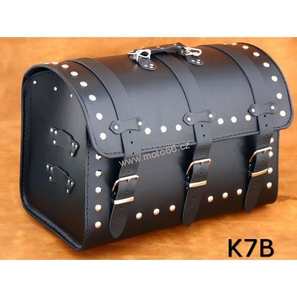 Kožený kufr - válec na chopper 48cm typ 07B
