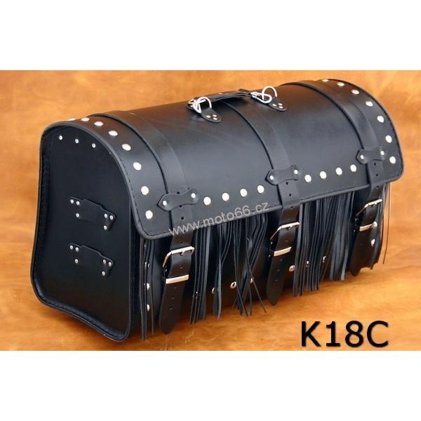 Kožený kufr - válec na chopper 60cm typ 18C