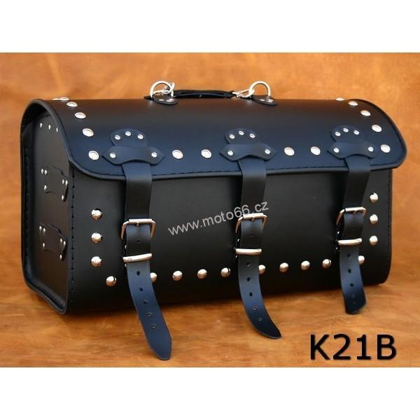 Kožený kufr - válec na chopper 48cm typ 21B