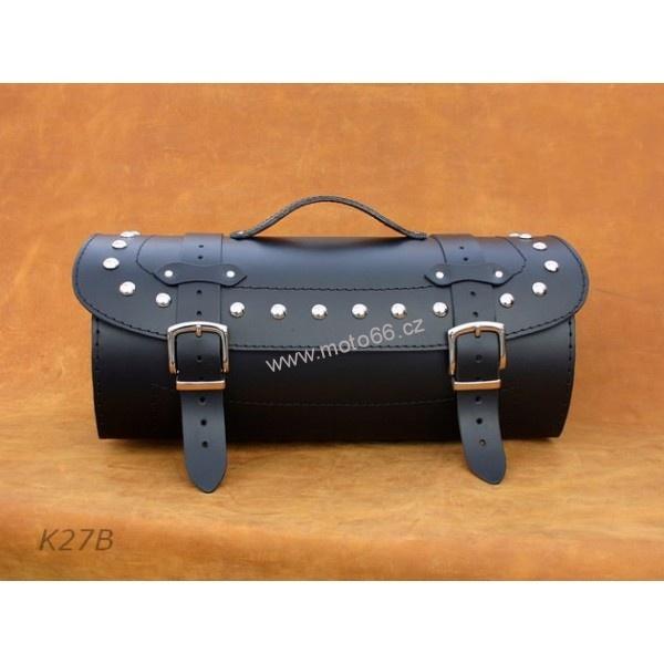 Kožený kufr - válec na chopper 44cm typ 27B