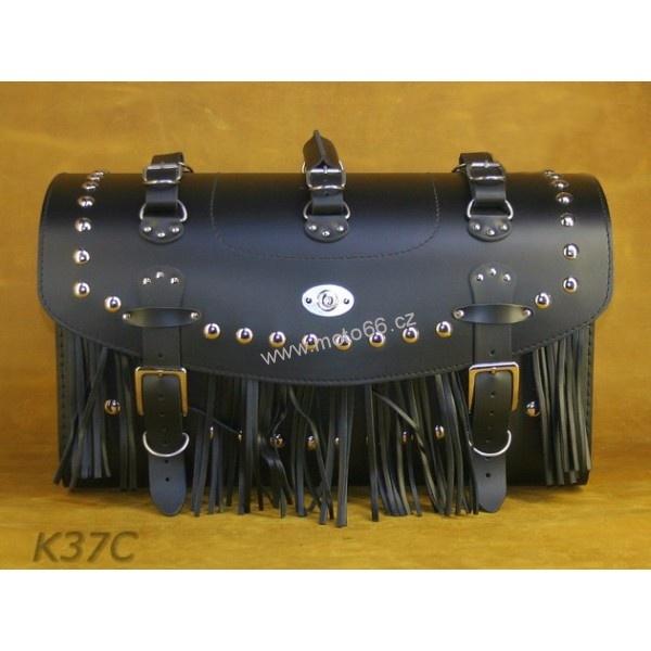 Kožený kufr - válec na chopper 58cm typ 37C