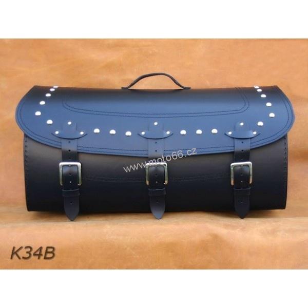 Kožený kufr - válec na chopper 60cm typ 34B