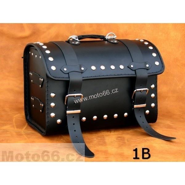 Kožený kufr - válec na chopper 38cm typ 01B
