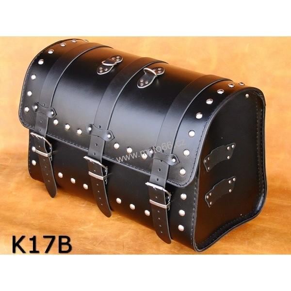Kožený kufr - válec na chopper 51cm typ 17B