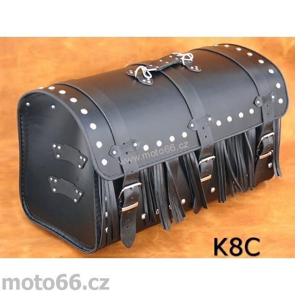Kožený kufr - válec na chopper 60cm typ 08C