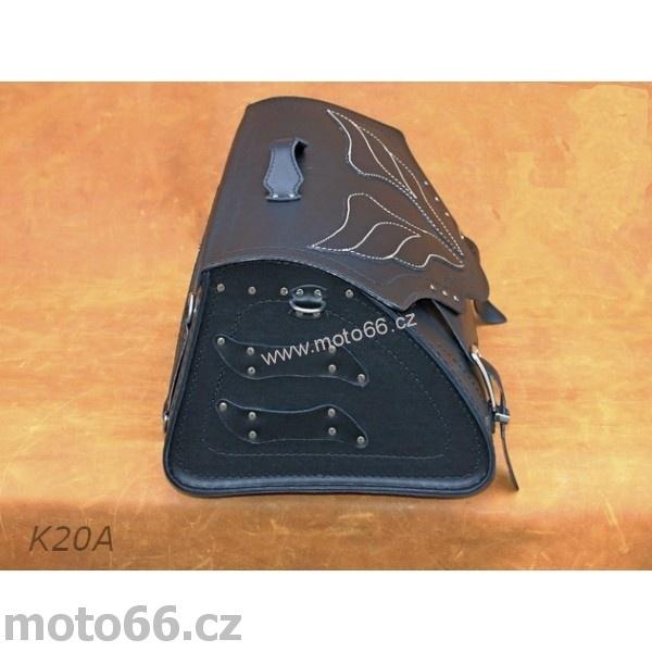 Kožený kufr - válec na chopper 52cm typ 20A