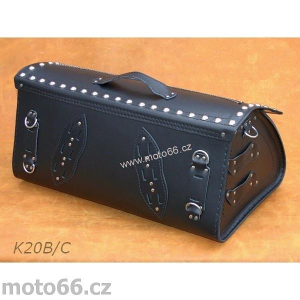 Kožený kufr - válec na chopper 52cm typ 20B RSA