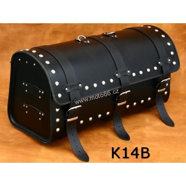 Kožený kufr - válec na chopper 60cm typ 14B