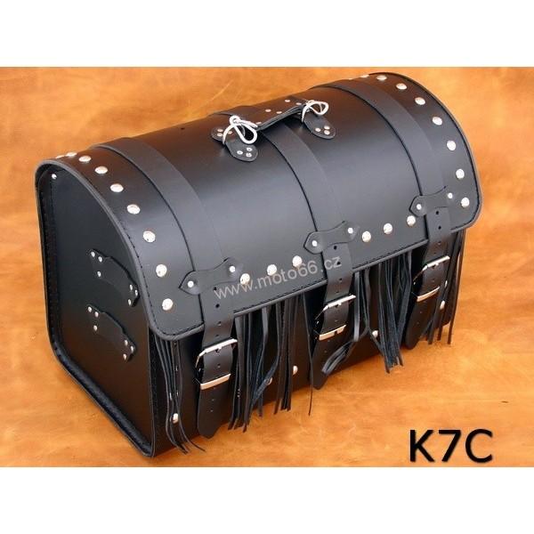 Kožený kufr - válec na chopper 48cm typ 07C