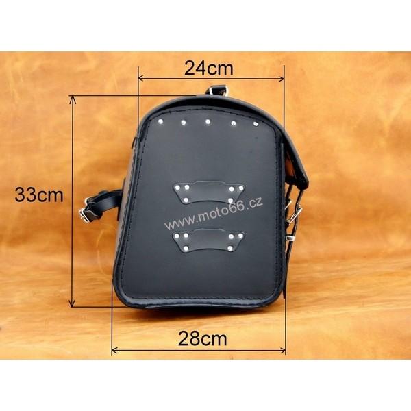 Kožený kufr - válec na chopper 60cm typ 18C