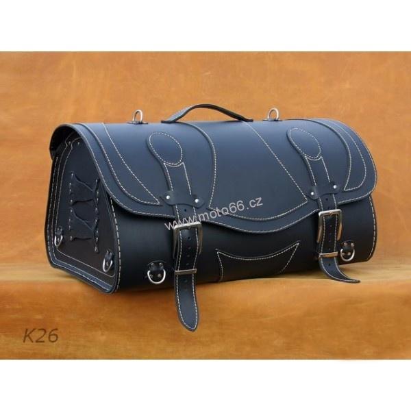 Kožený kufr - válec na chopper 55cm typ 26