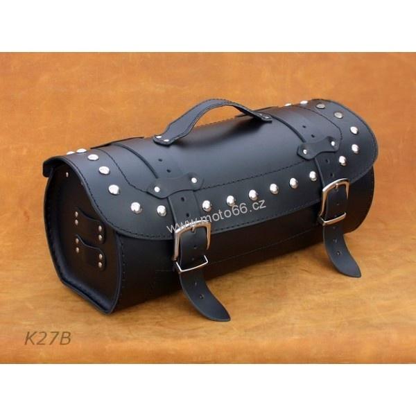 Kožený kufr - válec na chopper 44cm typ 27B