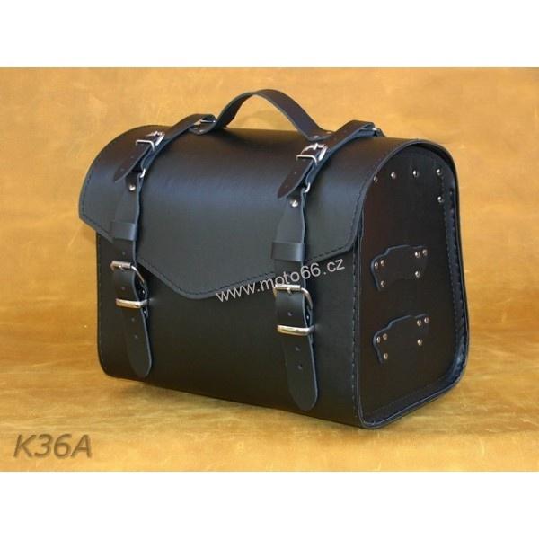 Kožený kufr - válec na chopper 36cm typ 36A