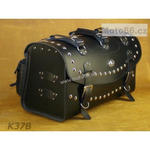 Kožený kufr - válec na chopper 58cm typ 37B