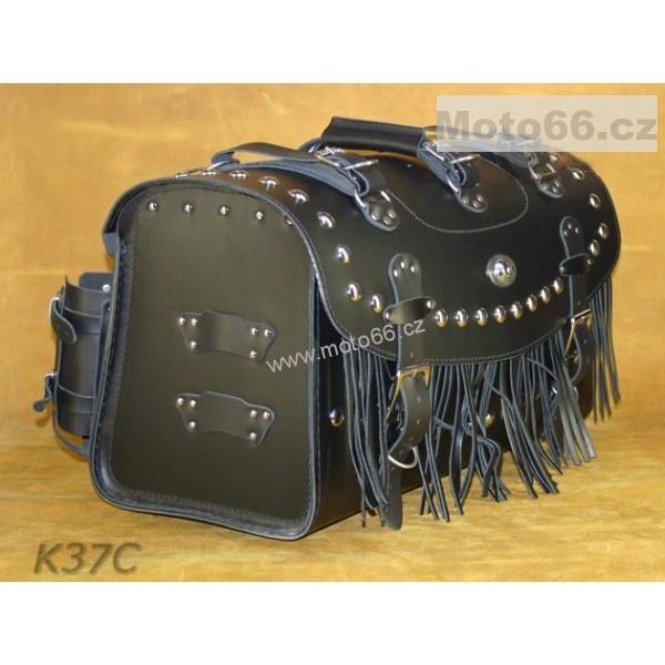 Kožený kufr - válec na chopper 58cm typ 37C