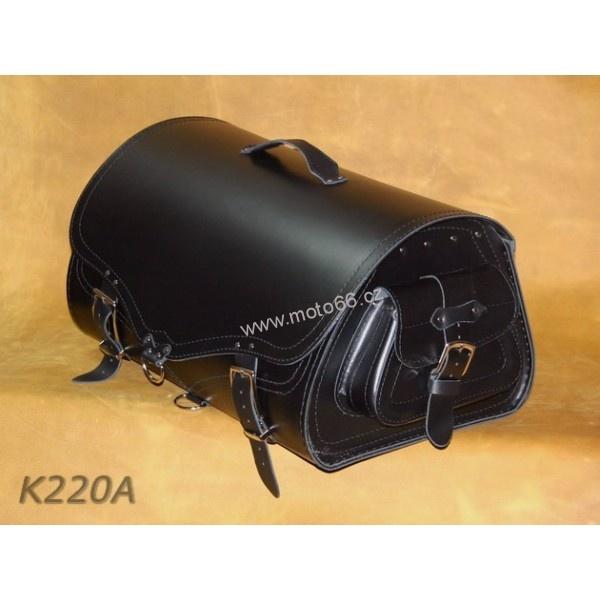 Kožený kufr - válec na chopper 56cm typ 220A