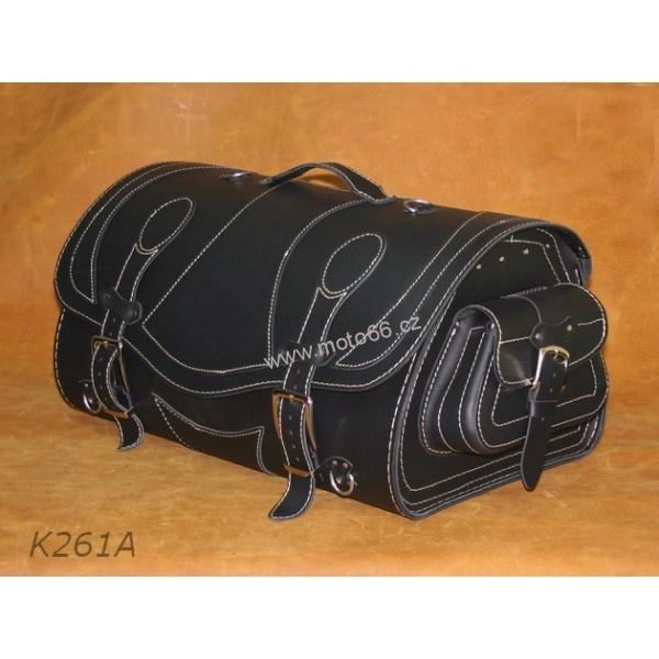 Kožený kufr - válec na chopper 55cm typ 261A