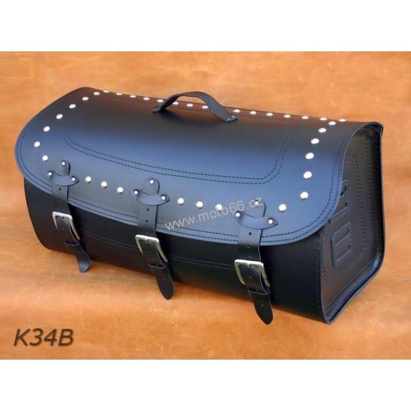 Kožený kufr - válec na chopper 60cm typ 34B