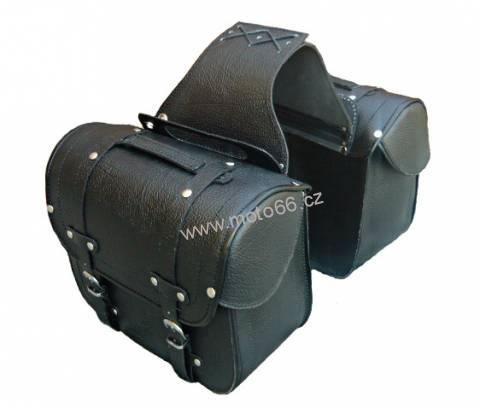 Kožené brašny 2x23 litrů + ZIP, na motorku DIABLO MOTO Chopper