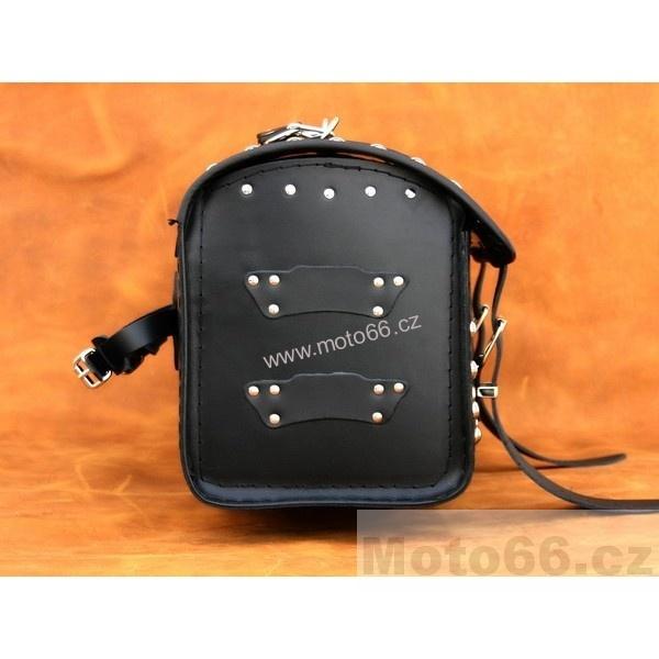 Kožený kufr - válec na chopper 38cm typ 01B