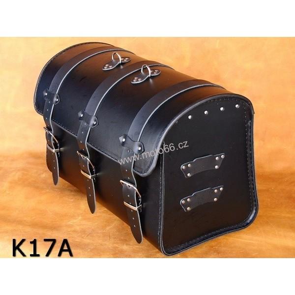 Kožený kufr - válec na chopper 51cm typ 17A