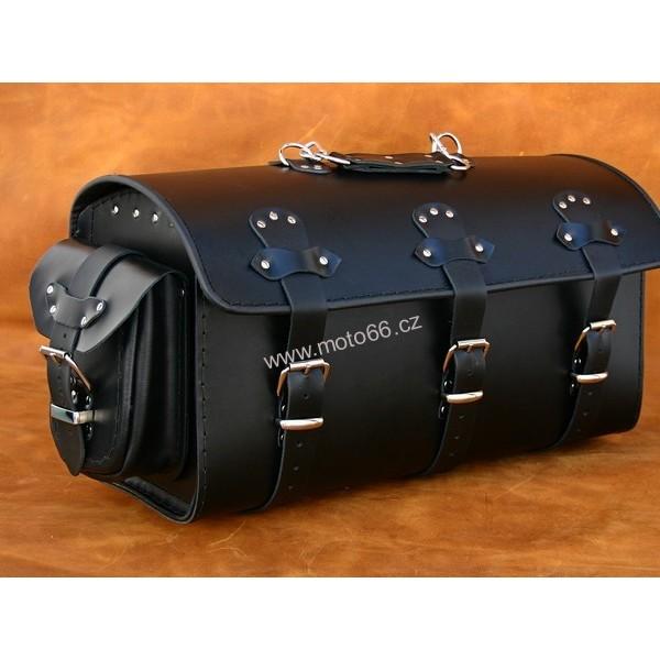 Kožený kufr - válec na chopper 51cm typ 21A