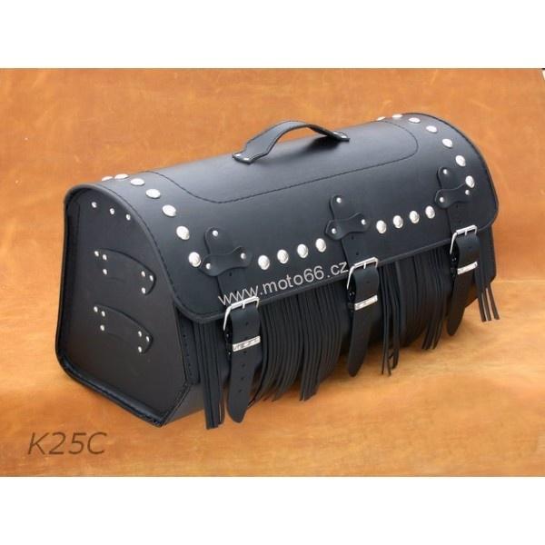 Kožený kufr - válec na chopper 60cm typ 25C