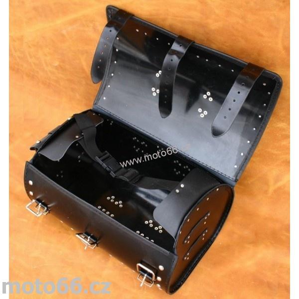 Kožený kufr - válec na chopper 48cm typ 05A