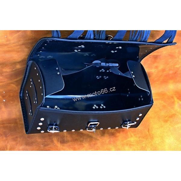 Kožený kufr - válec na chopper 48cm typ 21C