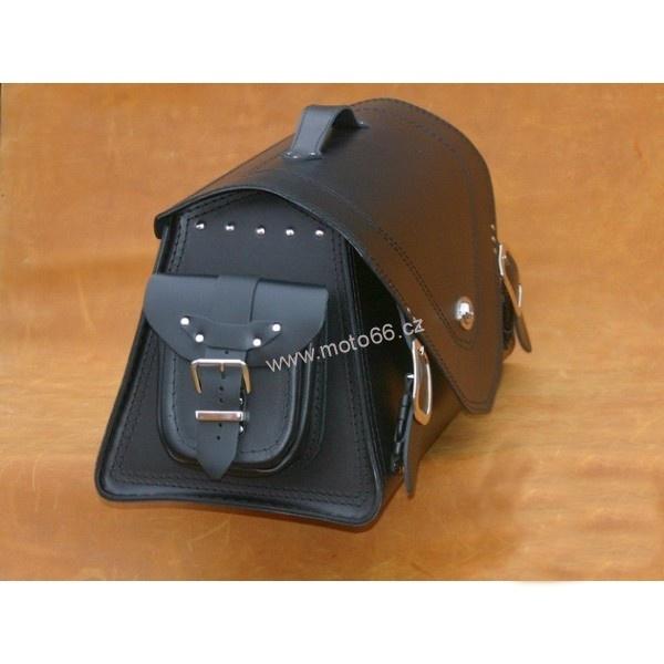 Kožený kufr - válec na chopper 59cm typ 23A