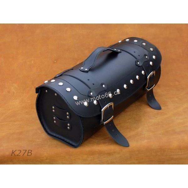 Kožený kufr - válec na chopper 44cm typ 27B