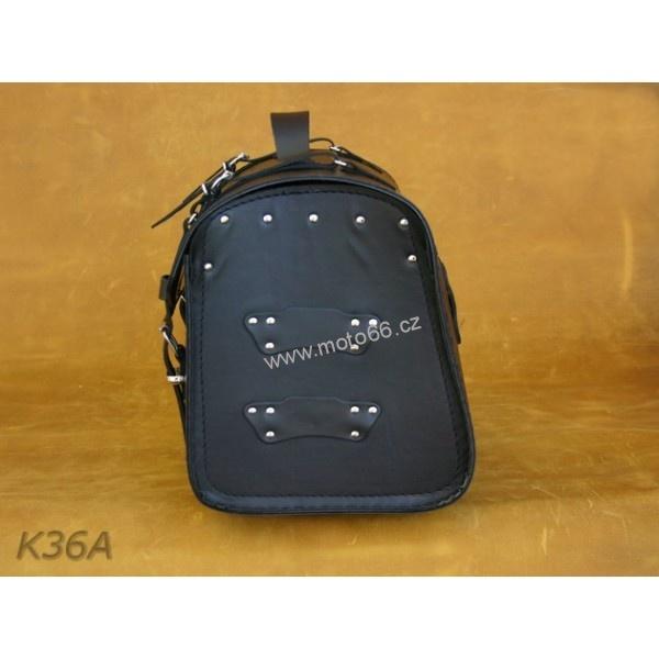 Kožený kufr - válec na chopper 36cm typ 36A
