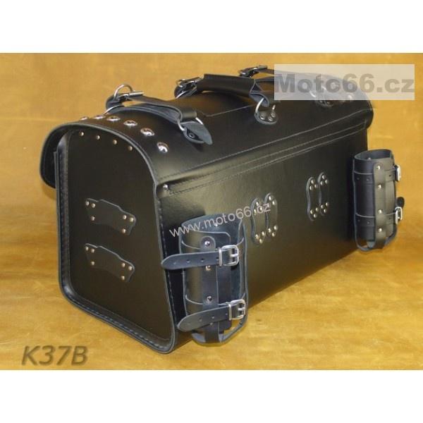 Kožený kufr - válec na chopper 58cm typ 37B