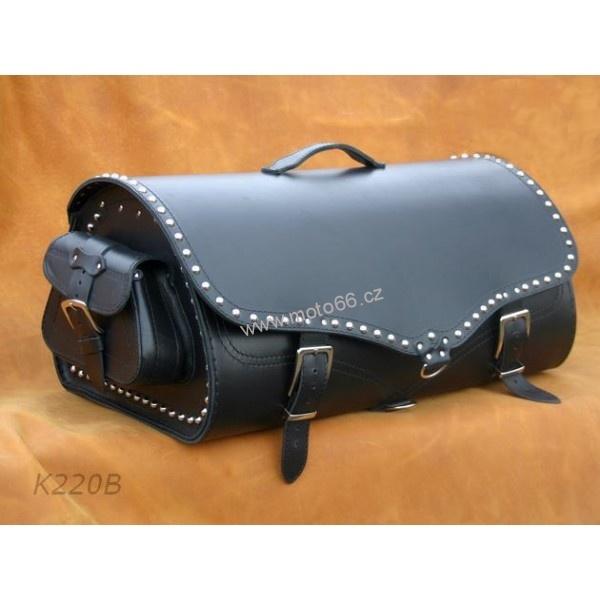 Kožený kufr - válec na chopper 56cm typ 220B