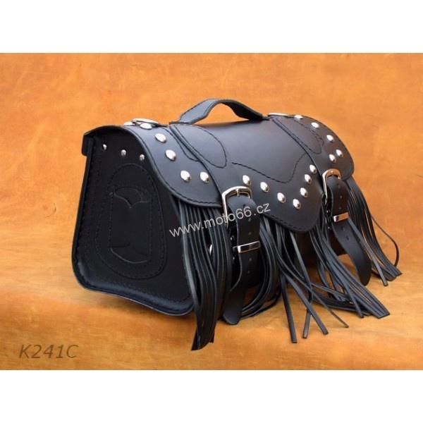 Kožený kufr - válec na chopper 40cm typ 241C