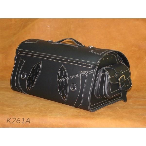 Kožený kufr - válec na chopper 55cm typ 261A
