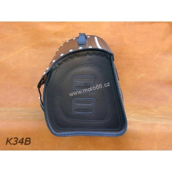 Kožený kufr - válec na chopper 60cm typ 34B