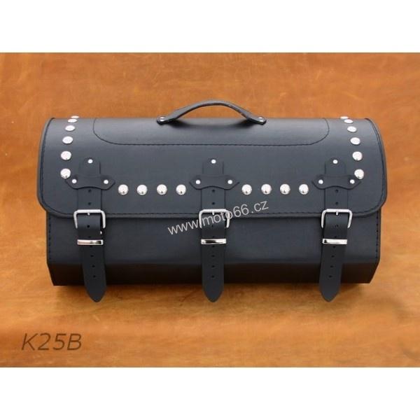 Kožený kufr - válec na chopper 60cm typ 25B