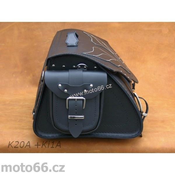 Kožený kufr - válec na chopper 52cm typ 20A
